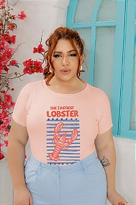T-SHIRT PLUS SIZE THE LAGOSTA DTF ROSA BEBÊ XG