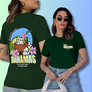 T-SHIRT COCO BAHAMAS DTF VERDE MILITAR