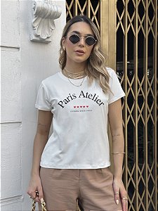 T-SHIRT PARIS ATELIER DTF OFF WHITE