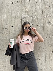 T-SHIRT PARIS ATELIER DTF ROSA BEBÊ