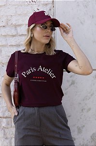 T-SHIRT PARIS ATELIER DTF MARSALA