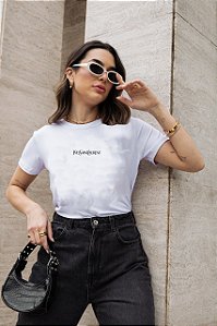 T-SHIRT YVES SAINT LAURENT DTF BRANCO