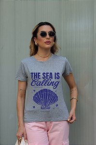 T-SHIRT CONCHA THE SEA DTF CINZA