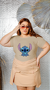 T-SHIRT PLUS SIZE STITCH DTF BEGE XG