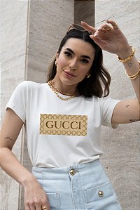 T-SHIRT PADRÃO GUCCI DTF BRANCO