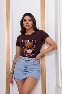 T-SHIRT COFFEE LOVER URSO DTF MARSALA