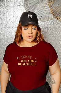 T-SHIRT DARLING YOU ARE DTF MARSALA