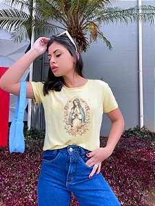 T-SHIRT NS DE GUADALUPE DTF AMARELO BEBÊ