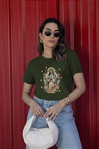 T-SHIRT NS DE GUADALUPE DTF VERDE MILITAR