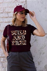 T-SHIRT WILD AND FREE DTF MARSALA