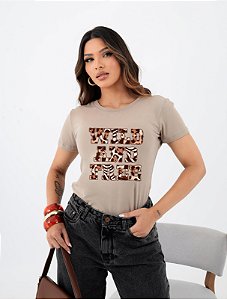 T-SHIRT WILD AND FREE DTF BEGE