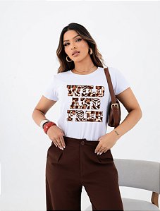 T-SHIRT WILD AND FREE DTF BRANCO