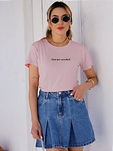 T-SHIRT YOU ARE NEEDED DTF ROSA BEBÊ