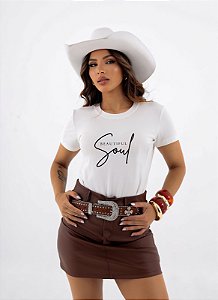 T-SHIRT SOUL BEAUTIFUL DTF OFF WHITE