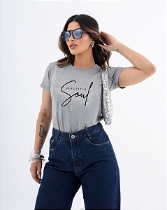 T-SHIRT SOUL BEAUTIFUL DTF CINZA