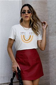 T-SHIRT SPREAD ARCO-IRIS DTF OFF WHITE