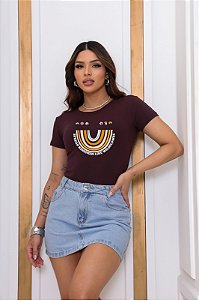T-SHIRT SPREAD ARCO-IRIS DTF CHOCOLATE