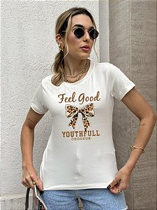 T-SHIRT LAÇO FEEL ANIMAL PRINT DTF OFF WHITE