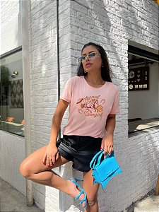T-SHIRT CAVALO COWGIRL DTF ROSA BEBÊ