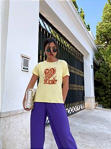 T-SHIRT CACTUS WILD LOVE DTF AMARELO BEBÊ