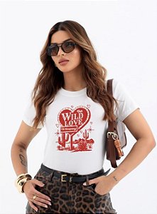 T-SHIRT CACTUS WILD LOVE DTF BRANCO