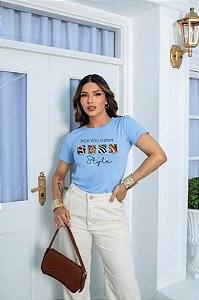 T-SHIRT PICK STYLE PRINT DTF AZUL BEBÊ