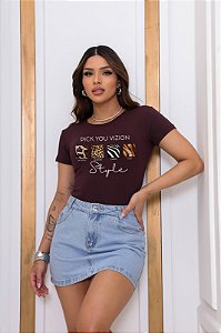 T-SHIRT PICK STYLE PRINT DTF CHOCOLATE