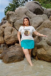 T-SHIRT PLUS SIZE MAJESTIC LEOPARD DTF OFF WHITE XG