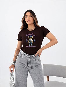 T-SHIRT URSO DODGERS DTF CHOCOLATE