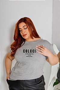 T-SHIRT PLUS SIZE COLCCI REVOLUTION DTF CINZA XG