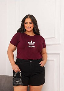 T-SHIRT PLUS SIZE ADIDAS DTF MARSALA XG