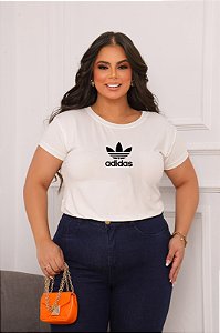 T-SHIRT PLUS SIZE ADIDAS DTF OFF WHITE XG