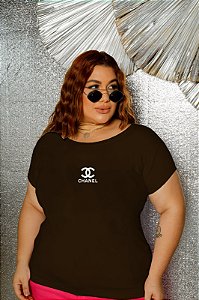 T-SHIRT PLUS SIZE CHANEL DTF CHOCOLATE XG