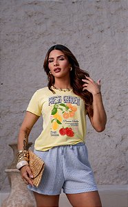 T-SHIRT FRUTAS FRESH GARDEN DTF AMARELO BEBÊ