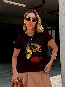 T-SHIRT FRUTAS FRESH GARDEN DTF CHOCOLATE