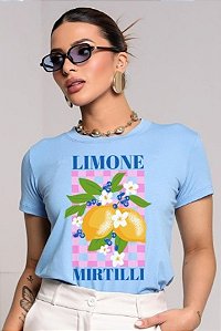 T-SHIRT LIMONE MIRTILLI DTF AZUL BEBÊ