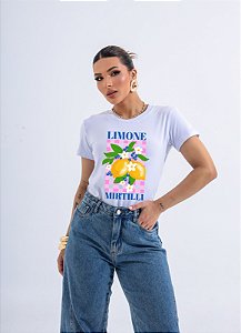 T-SHIRT LIMONE MIRTILLI DTF BRANCO