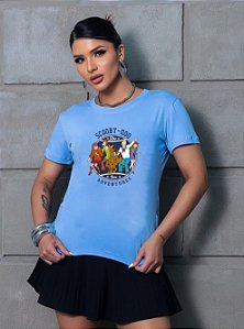 T-SHIRT TURMA DO SCOOBY-DOO DTF AZUL BEBÊ