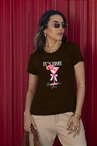 T-SHIRT IT'S TIME DRINK DTF CHOCOLATE