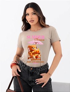 T-SHIRT URSO SUMMER SEASON DTF BEGE