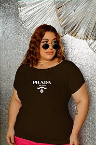 T-SHIRT PLUS SIZE PRADA DTF CHOCOLATE XG