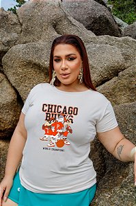 T-SHIRT PLUS SIZE CHICAGO LOONEY TUNES DTF OFF WHITE XG
