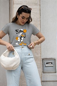 T-SHIRT PERNALONGA E PATOLINO DTF CINZA