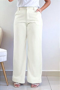 CALÇA RETA OFF WHITE