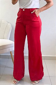 CALÇA RETA VERMELHO