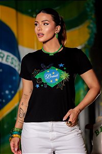 T-SHIRT BRASIL TROPICAL DTF