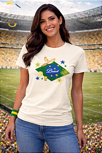 T-SHIRT BRASIL TROPICAL DTF OFF WHITE