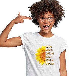 Camisetas Baby Look Girassol
