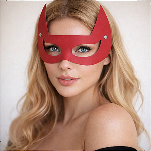 Máscara Mulher Gato Diabinha Festa Fantasia Halloween