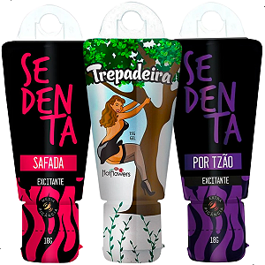 Kit 3 Gel Excitante Lubrificante Sexual Sedenta Safada